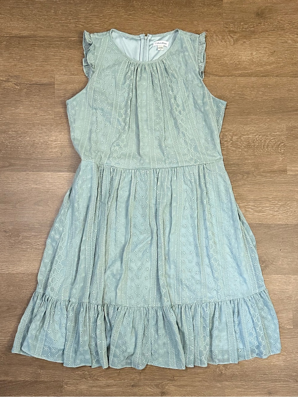 Calvin Klein mint eyelet dress